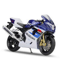 Welly 1:18 SUZUKI GSX-R750รถจักรยานยนต์รุ่นโลหะผสมรุ่น Motor Bike Miniature Race ของเล่นสำหรับ Gift Collection