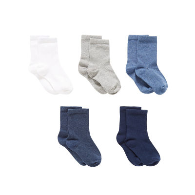 ถุงเท้าเด็กผู้ชาย Mothercare blue socks with aegis - 5 pack XA025