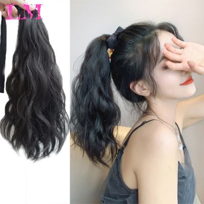 【jw】✌✹ style water wave wig ponytail short natural simulation hair net red high womens light and thin b