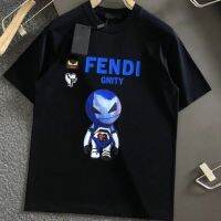 Fend/I เสื้อผู้ชายแขนสั้นและเสื้อยืดพิมพ์ลายการ์ตูนผ้าฝ้ายสำหรับผู้หญิง