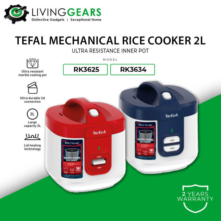 Tefal Mechanical Rice Cooker Everforce (11 Cups 2.0L) RK3634 / RK3625 // (8 Cups 1.5 L) RK3611