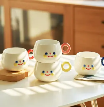 300ml Creative Cute Expression Ceramic Cups Cute Face