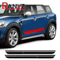 กระโปรงลายทางด้านข้างประตูแต่งรถ2ชิ้นสติ๊กเกอร์ตบแต่งสำหรับ Mini Cooper S Countryman F60 2017-อุปกรณ์เสริมในปัจจุบัน