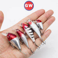 หัวสีแดงชุด5ชิ้น/กล่อง3/5.5/5.6/5.5/5.9ซม. พลาสติกหล่อเหยื่อ Hard Sinking Minnow 5สี3D ตา Trolling ตกปลา Buzz เหยื่อล่อ