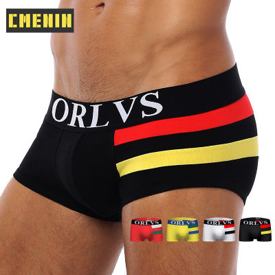 CMENIN ORLVS 1Pcs ยอดนิยมเซ็กซี่กางเกงในชายกางเกงบ็อกเซอร์กางเกงขาสั้นผ้าฝ้ายระบายอากาศกางเกงในชายกางเกงนักมวยผู้ชาย OR06
