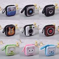 Creative Tinplate Coin Purse Earphone Storage Bag Retro Record Tape Coin Purse Key Coin Bag For Children Boys Girls Coin Wallet