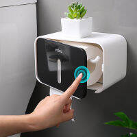 Waterproof Toilet Paper Towel Rack Wall-mounted Storage Box Bathroom Accessories Roll Storage Boxes Toilet Rack Storage Tray