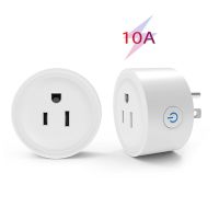 Tuya WiFi Smart Plug 10A US Smart Home Timing Socket Smart Life APP Control Voice Control Voice WiFi Socket for Alexa Google Ratchets Sockets