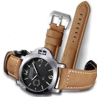 ★New★ สายหนัง Crazy Horse Panerai สายนาฬิกาหนัง Handmade Cowhide Mens Panerai 22 24 26mm Watch Accessories