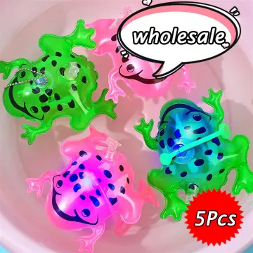 Boxed/5Pcs 3cm/4.2g Mini Soft Frog Soft Plastic Frog 3D Eyes Soft Frog  Fishing Lure With Sequins Top Water