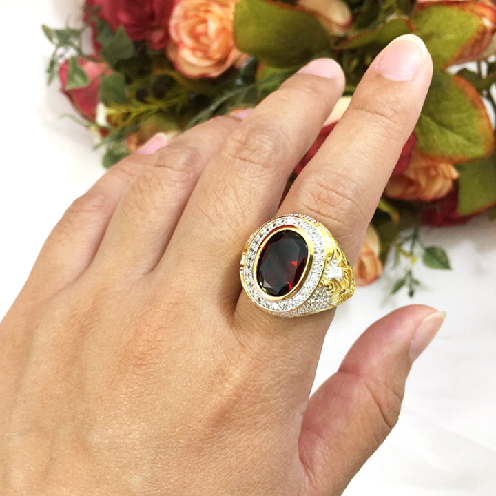 แหวนพญานาคฝังพลอย-แหวนทอง-แหวนพลอย-แหวนเพชร-เสริมบารมี-ใส่ตามสีประจำวันเกิด-ใส่ออกงานได้-รูปถ่ายจากสินค้าจริง