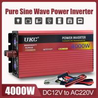 ตัวแปลงไฟฟ้าในรถยนต์แบบพกพา DC12V โซล่าเซลล์เครื่องแปลงไฟ24V เป็น AC 220V 2500W 4000W ดัดแปลงพร้อม USB สำหรับเดินทางในบ้าน