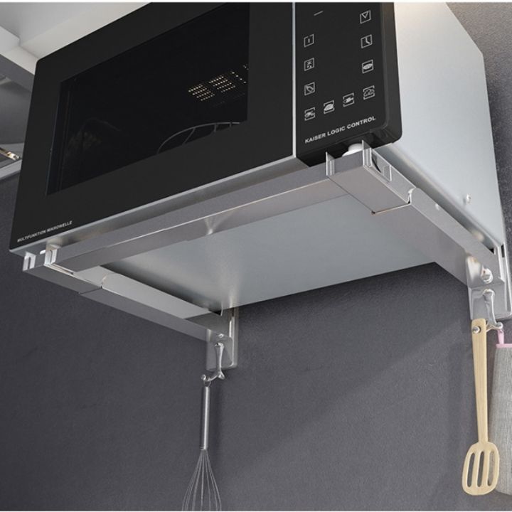 foldable-microwave-shelf-stainless-steel-oven-rack-support-frame-stretch-adjustable-wall-mount-bracket-holder-kitchen-accessorie