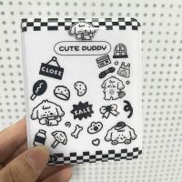 3 Inch Black White Happy Puppy Photo Album With 18 Inner Pages Idol Kpop Accessories Card Binder Name Card Book Photocard Holder