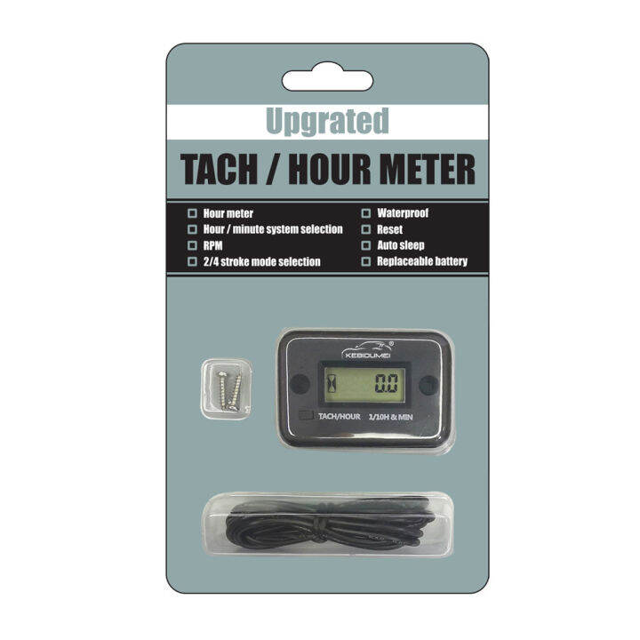 Vibration Hour Meter Wireless Digital LED Resettable Engine Gauge for