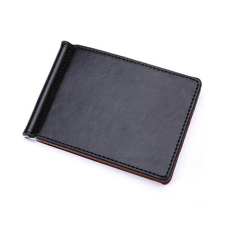 layor-wallet-แบรนด์ใหม่แข็งง่ายมินิผู้ชาย39-s-คลิปเงินกระเป๋าสตางค์หนังด้วยโลหะหนีบบางกระเป๋าช่องเสียบการ์ดผู้ถือเงินสดสำหรับผู้ชาย