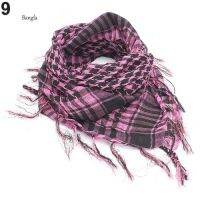 ผ้าพันคอลายสก๊อตแต่งพู่น้ําหนักเบาสไตล์อาหรับ uni pashmina