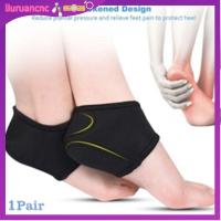 LIURU 1 Pair ร้อน เม็ดมีดสำหรับดูแลเท้า นุ่มเด้ง ถุงเท้าส้น ถุงเท้า Plantar Fasciitis แผ่นรองพื้นบรรเทาอาการปวด Achilles Tendonitis แคลลัส