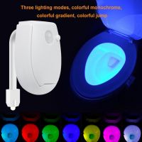 PIR Motion Sensor Smart Toilet Seat Night Light 8 Colors Waterproof Backlight for Toilet Bowl LED Luminaria Lamp WC Toilet Light