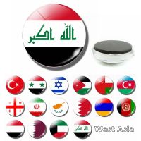 【YF】✹✲⊕  Flag Fridge Iraq Qatar Iran Israel Turkey Afghanistan Georgia 3CM Refrigerator Sticker Keepsake