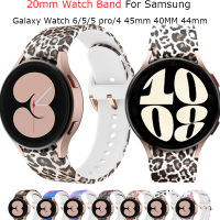 สายนาฬิกาข้อมือ20มม. สำหรับนาฬิกา Samsung Galaxy Watch 6/5/5 Pro/ 4 45Mm 40Mm 44MM Watch6สร้อยข้อมือซิลิโคนกราฟฟิตี4 Classic 43Mm 47Mm 42Mm 46Mm