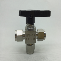 304 Stainless steel Tee 3 Ways Compression fitting shut off Ball Valve 915 PSI PN 6.4 Fit For 12mm O/D Tube