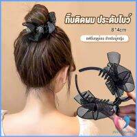 Dovin กิ๊ฟหนีบผม ประดับโบว์ และพลอยเทียม กิ๊บติดผมสตรีสไตล์เกาหลี Hair Clips