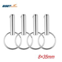 4PCS 8*35mmBSET MATEL Marine Grade  Quick Release Ball Pin for Boat Bimini Top Deck Hinge Marine Stainless Steel 316 Accessories