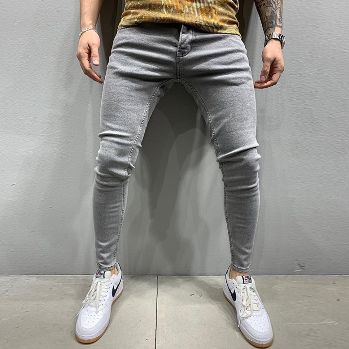 กางเกงยีนส์ซินซ่าคอร์ชปุระสำหรับผู้ชาย-กางเกงยีนส์-ทิสคาลิสคาลิปตัสเดอโรส2021-estiramento-sem-rasgado-streetwear-predos-denim