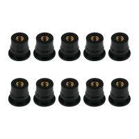 10pcs M6 Motorcycle Rubber Well Nuts Windscreen Fairing Cowl Universal 6mm Wellnut For Windshield Accessories Nails  Screws Fasteners