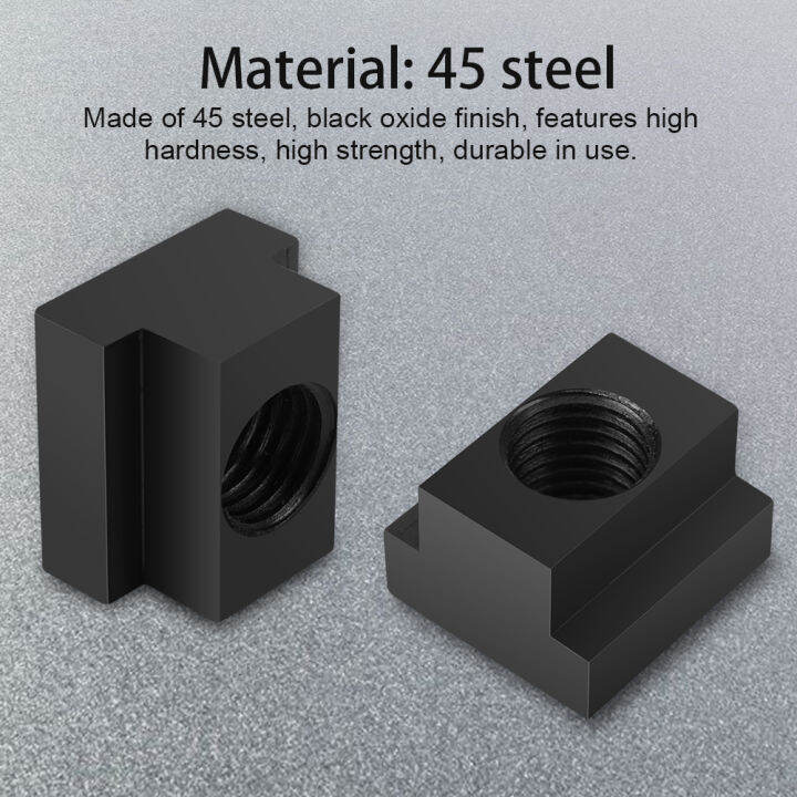 45 Steel T Slot Nuts M16 Threads T Slot Nuts Black Oxide Finishing