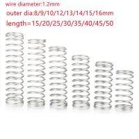 10pcs/lot 1.2mm Stainless Steel Compression Spring Return Spring Steel Outside Diameter 8 16mm