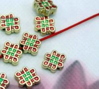 【CW】 5pcs Petals Bead spacer bead Chinese knot Caps Enamel Cloisonne Metal Plated Jewelry Findings For Bracelet Jewelry Making DIY