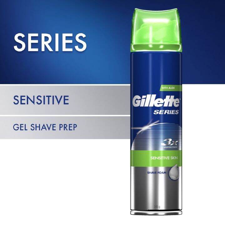 Gillette Shaving Cream Series Sensitive Shaving Gel 195g Lazada PH