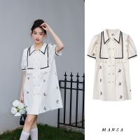 MANSA Butterfly Embroidered Dress หรูหรา เดรส ปักลายผีเสื้อ ชุดเกาหลี