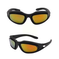 【cw】 Foldable Retro Motorcycle Glasses Polarized Sunglasses For Shooting Eye Protection Windproof Moto Goggles Antifog Clear Len B1Y4 ！