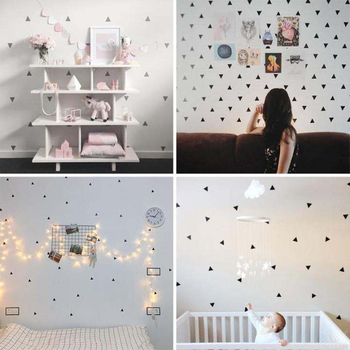 sale-nancarenko1977-baby-boy-room-little-triangles-สติ๊กเกอร์ติดผนังสำหรับห้องเด็กสติ๊กเกอร์ตกแต่งห้องนอนเด็ก-nursery-wall-decal-stickers