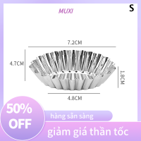 ?【HOT SALE】MUXI แม่พิมพ์ทาร์ตไข่นำกลับมาใช้ใหม่ได้5ชิ้นแม่พิมพ์เค้กรูปไข่ถ้วยคัพเค้กสแตนเลสมัฟฟินแม่พิมพ์อบขนมพุดดิ้งคุกกี้เครื่องมือทำขนม