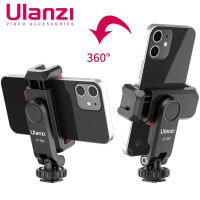 Ulanzi ST-06S Vertical Shooting Phone Mount Holder Tripod Mount DSLR Camera Mount Clamp Smartphone Vlog Mount Holder