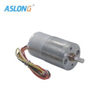 มอเตอร์ไร้แปรงถ่านปรับความเร็ว JGA25-2418 DC12V 24V มอเตอร์ N20มอเตอร์เกียร์กล่องเกียร์โลหะไร้แปรงถ่าน