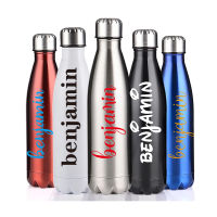 Personalized Custom Name Double-Wall Insulated Vacuum Flask Stainless Steel Water Bottle BPA Free Thermos For Sport Water Bottle