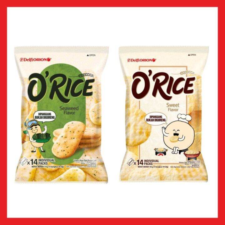 Delfi Orion O'Rice Crackers Biskuit Beras 1 Pak Lazada Indonesia