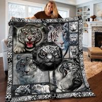 Animal Blanket Tiger Blanket Flannel Blanket Super Soft Fleece Throw Blanket for Bedroom Couch Sofa Gift TV Blankets Queen Size
