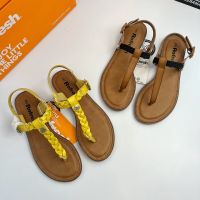 Retro Street Snap Sandals [Take European and American Brick Line Chunyuan Foreign Trade Large Size] Woven Beach Roman Sandals 【QYUE】