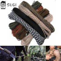 [Sell Well]♛SUQI เชือกเชือกร่มชูชีพปีนห่วงเกี่ยวเต็นท์25/50/100FT 550ปอนด์เครื่องมือ Paracord ภายนอก7เส้นลายพรางสายคล้องคอเดินป่าตั้งแคมป์เอาตัวรอดหลากสี