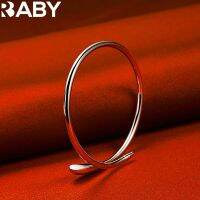 925 Sterling Silver Water Droplet Opening Bangle Bracelet For Women Fashion Charm Jewelry Wedding Party Elegant Accessories