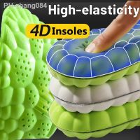 Arch Support 4D High-elasticity Shock Insoles Men Women Memory Foam Massage Sports Foot Shoe Pads Breathable Orthopedic Insoles