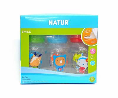 NATUR เนเจอร์ ขวดนม ขนาด 4oz. แพ็ค 3 ขวด