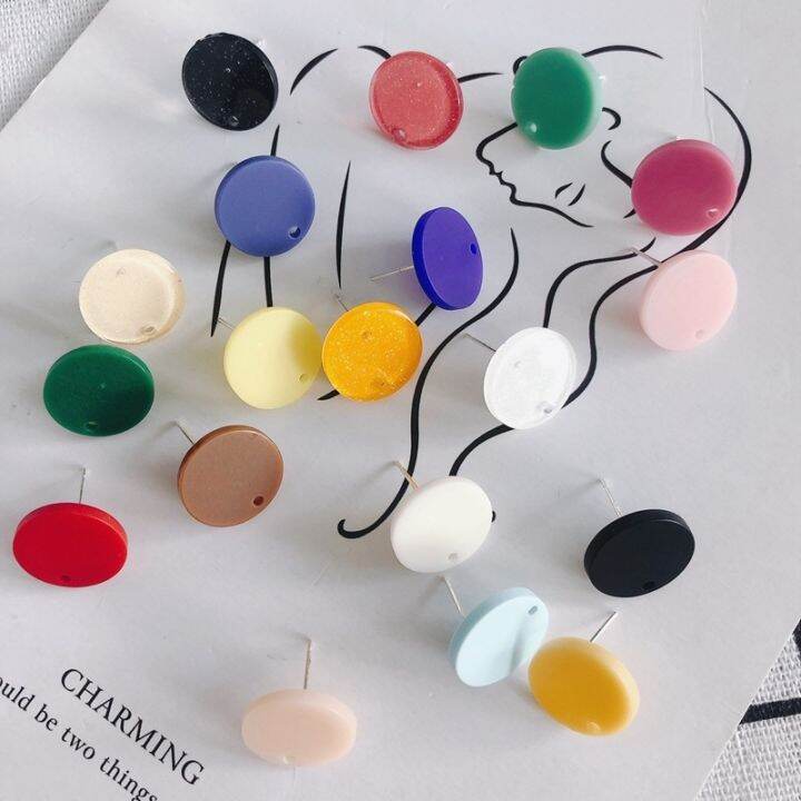 10pcs-diy-round-earring-settings-candy-color-acrylic-earrings-conncetors-stud-earrings-base-for-handmade-jewelry-making