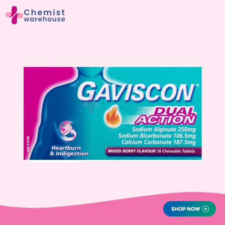 Gaviscon Dual Action Heartburn and Indigestion Relief Mixed Berry 16